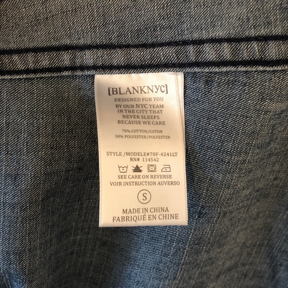 Blank NYC Button Down Denim Top - Picture 6 of 6
